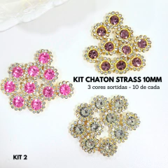 Kit Chaton Strass 10mm (30 unidades) 10 de cada cor sortida - comprar online