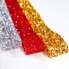 Kit Manta de Strass Cravejada Natal 6 Fileiras - (1cmx40cm) 2 fileiras de cada cor - comprar online