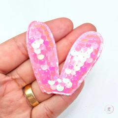 Aplique Orelha Coelhinho Paetê - comprar online