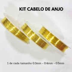 Kit Cabelo de Anjo 0.3mm/0.4mm/0.5mm Dourado (1 de cada tamanho) na internet