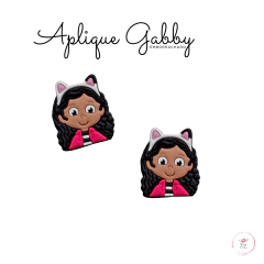 Aplique Gabby rostinho emborrachado 3,3cm (1 unidade)