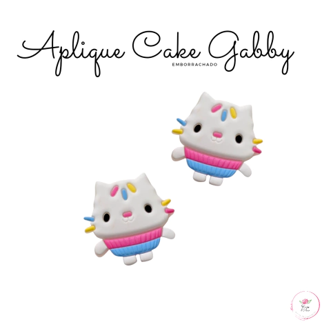 Aplique Cake Gabby emborrachado 3,1cm (1 unidade)