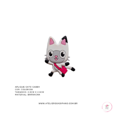Aplique Gato Gabby emborrachado 2,8cm (1 unidade) na internet