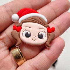 Aplique Natal Menina emborrachado 3,4cm (1 unidade) na internet