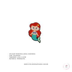 Aplique Princesa Ariel corpinho emborrachado - comprar online