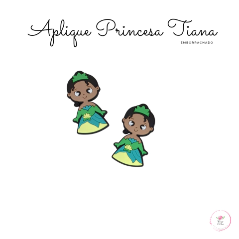 Aplique Princesa Tiana corpinho emborrachado