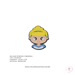 Aplique Princesa Cinderela emborrachado - comprar online