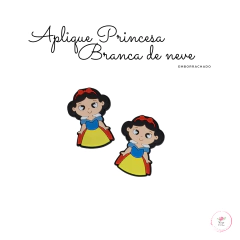 Aplique Princesa Branca de Neve corpinho emborrachado
