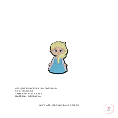 Aplique Princesa Elsa corpinho emborrachado - comprar online
