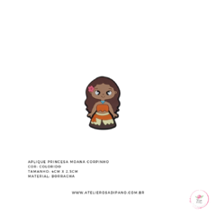 Aplique Princesa Moana corpinho emborrachado - comprar online