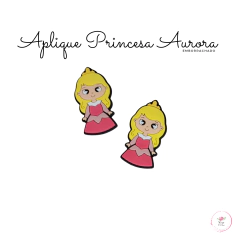 Aplique Princesa Aurora corpinho emborrachado