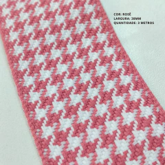 Fita Pied de Poule 38mm - (3 metros) - Atelie Rosa di Pano