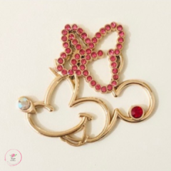 Aplique Minnie Metal com Strass (1 unidade) - Atelie Rosa di Pano