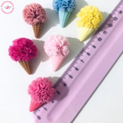 Aplique Sorvetinho Pompom 3 cm (2 unidades) - comprar online