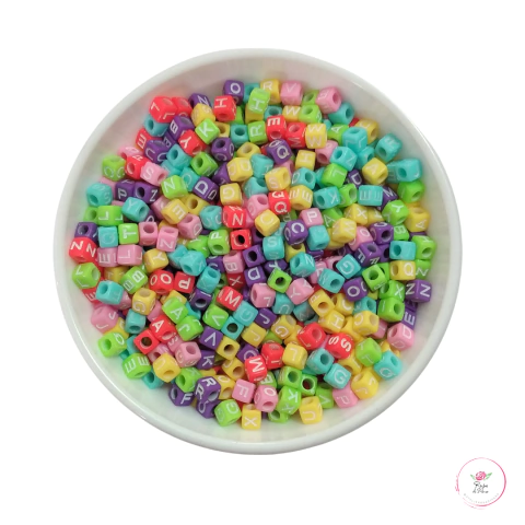 Dadinho Letras Leitoso Colorido 6 mm (50 gramas)