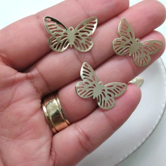 Mini Aplique Borboleta de Metal - modelo 2 (10 unidades) - comprar online