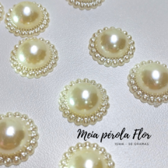 Meia Pérola Flor 15mm ( 50 gramas) - comprar online