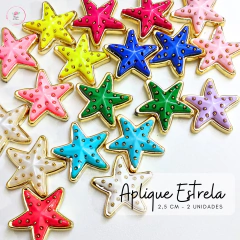 Aplique Botão Estrela Pequena 2,5 cm (2 unidades) - comprar online