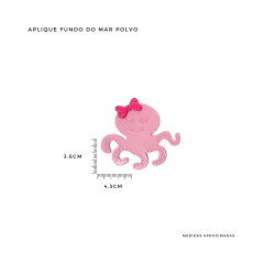 Aplique Fundo do mar rosa acrílico (1 unidades) - comprar online