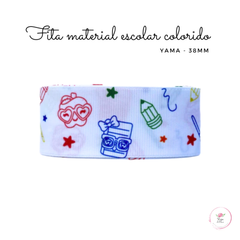 Fita gorgurão Yama Material escolar colorido 38mm