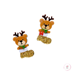 Aplique Natal Ursinho Bota acrílico 4,2cm na internet