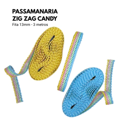 Fita Passamanaria Zig Zag Candy (13mm) - 3 Metros na internet