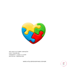 Aplique Autismo emborrachado 3cm (1 unidade) - loja online