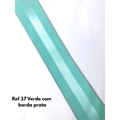 FITA GORGURÃO CETIM CENTRAL COM BORDA PRATA - 38mm (Rolo com 3 metros) na internet