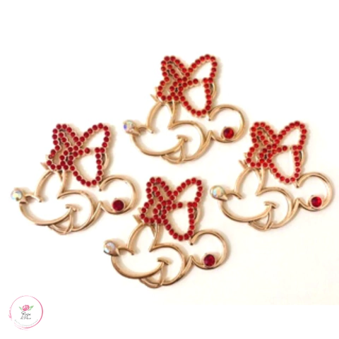 Aplique Minnie Metal com Strass (1 unidade)