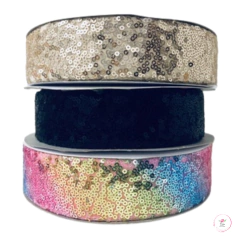 Fita Paetê Lantejoula - 40mm (1 metro) - Atelie Rosa di Pano