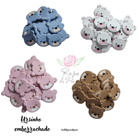 Ursinho Emborrachado (rostinho) 3,5cm - 1 Unidade