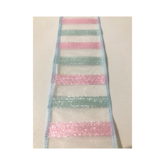 Fita de Organza Listrada 38mm (3 metros) na internet