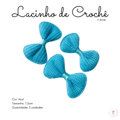Lacinho de Crochê 7,5cm (3 unidades) na internet