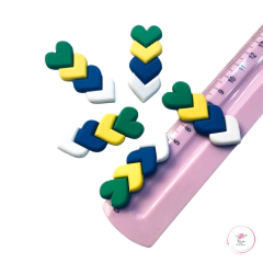 Aplique Trio Coração Brasil Emborrachado (2 unidades) na internet