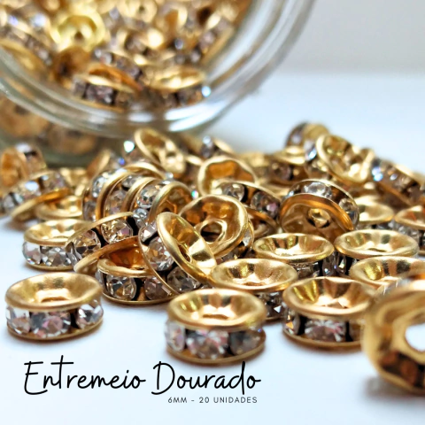 Entremeio de Strass Cristal (20 Unidades)