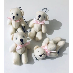 Mini Ursinho de Pelúcia Articulado 7 cm (1 Unidade)