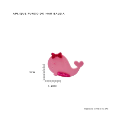 Aplique Fundo do mar rosa acrílico (1 unidades) na internet