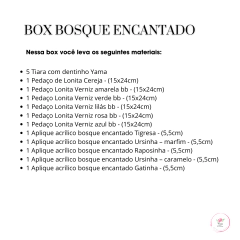 Box Bosque Encantado - 1 unidade - Atelie Rosa di Pano