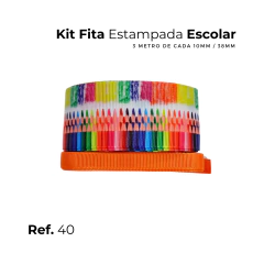 Kit Fita gorgurão ESCOLAR (6 metros) - Atelie Rosa di Pano