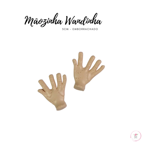Aplique Mãozinha Wandinha Emborrachado 3cm (1 unidade)
