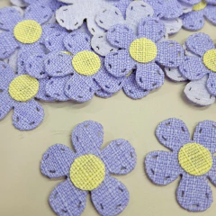 Aplique Flor Plana Linho - 2,5cm (5 unidades) - loja online