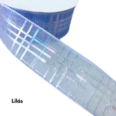 Fita de Organza Holográfica 38mm (3 metros) - Atelie Rosa di Pano