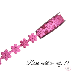 Florzinha Tecido com Brilho 2 cm (1 metro) - loja online