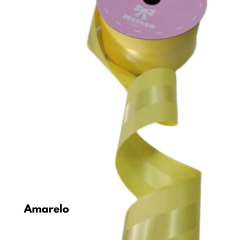 Fita gorgurão com Cetim Central 38mm (3 metros) - Atelie Rosa di Pano