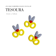 Aplique Emborrachado Tesoura - 3,1cm x 3,0cm - comprar online