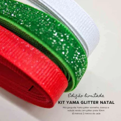 Kit Fita Yama Glitter NATAL 10mm (6 metros) 2 metros de cada na internet