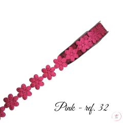 Imagem do Florzinha Tecido com Brilho 2 cm (1 metro)