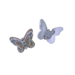 Aplique Borboleta Feltro com Strass