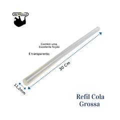 Cola Quente Bastão Rendicolla TRANSPARENTE - 11,2 x 30 Grossa - comprar online