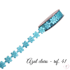 Florzinha Tecido com Brilho 2 cm (1 metro)